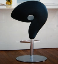 Question Mark Stool - black modern Italian bar stool