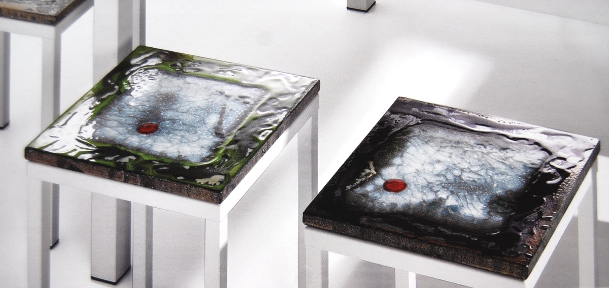 Modern Art Lava Stone End Table Collection - italydesign.com