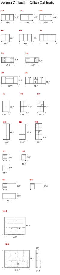 Verona Tall Cabinet 221 - italydesign.com