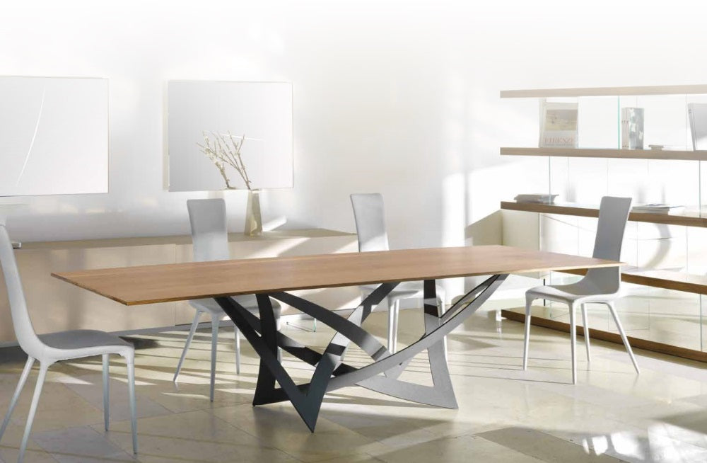 Infinito 72 Grafite Luxury dining table made in Italy by Reflex