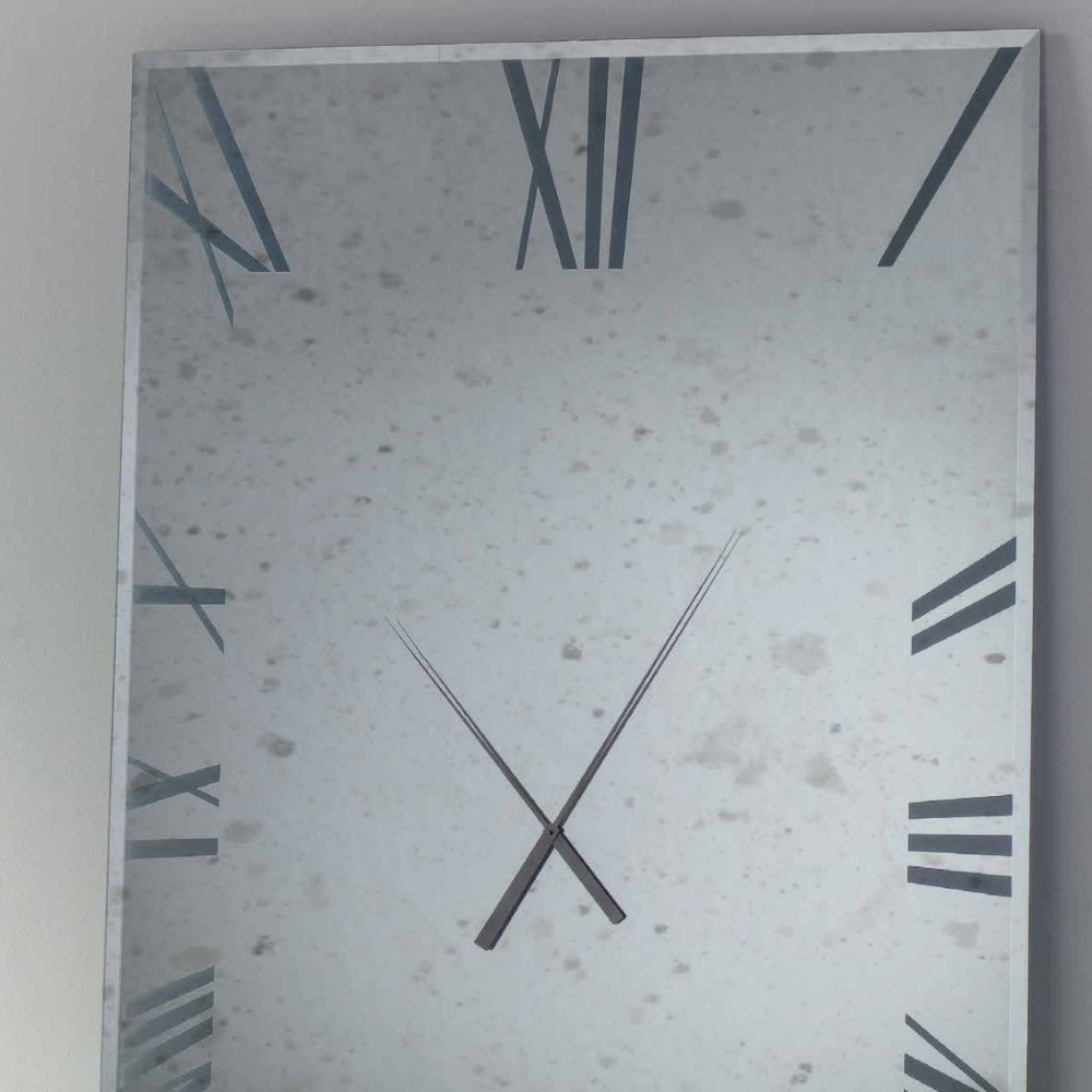 Close view of designer clock made in Italy