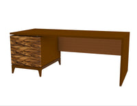 Burlwood Rectangular Desk