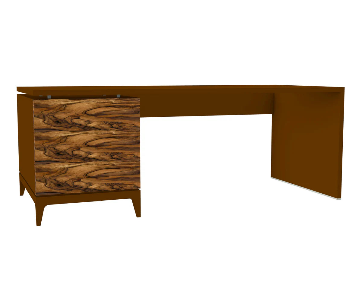 Burlwood Rectangular Desk
