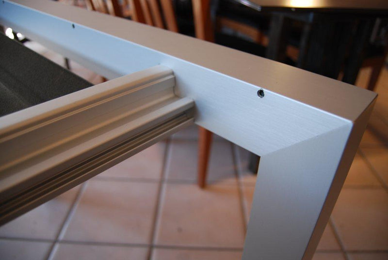 View of the Sushi Dining Table's metal frame