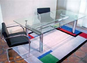 Le Corbusier Chrome Dining Table - italydesign.com