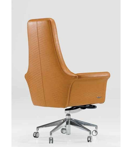 V049 Presidential executive office chair in yellow leather made in Italy