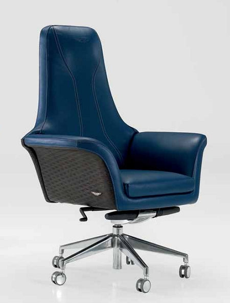 V049 Presidential - Italian office chair in blue leather