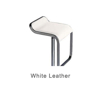 LEM white leather bar stool by LaPalma