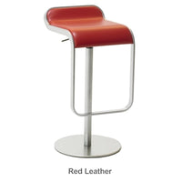 LEM red leather bar stool by LaPalma