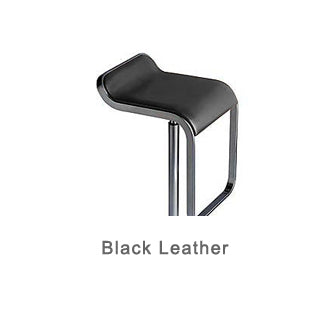 LEM black leather bar stool by LaPalma