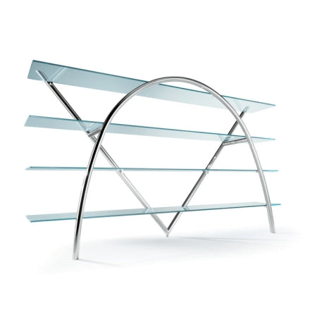 Bureau Libreria - Luxury Italian Glass shelf system by Reflex