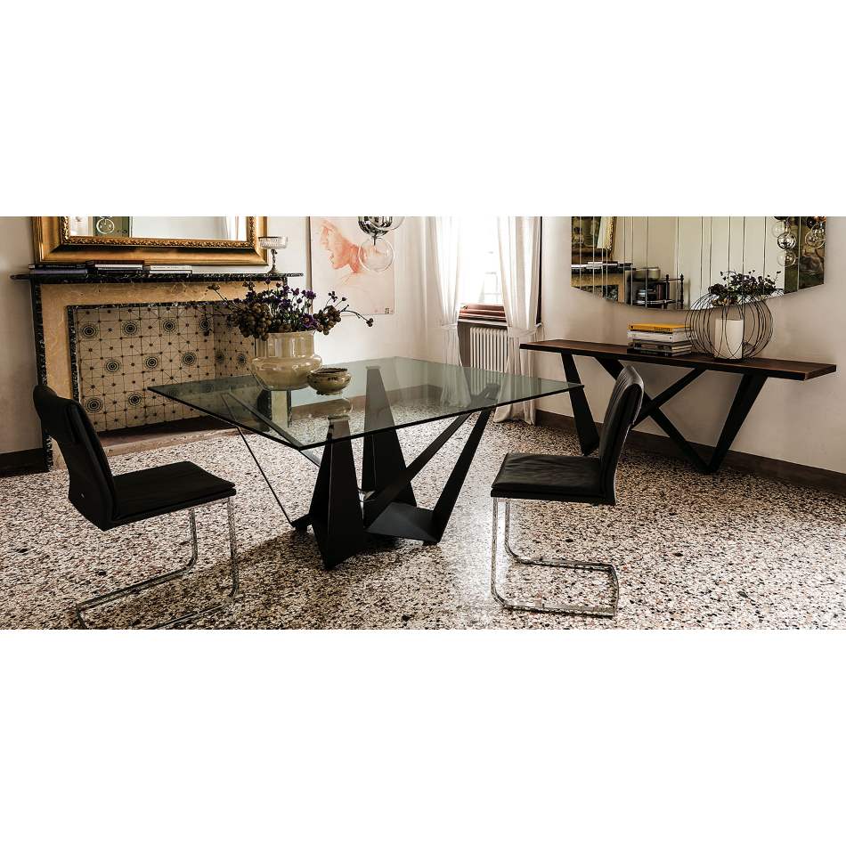 Room full of Italian furniture and Cattelan Italia table