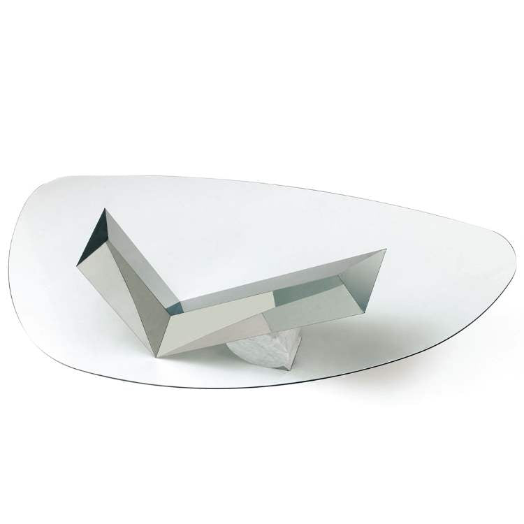 Overhead view of luxury dining table by Cattelan Italia