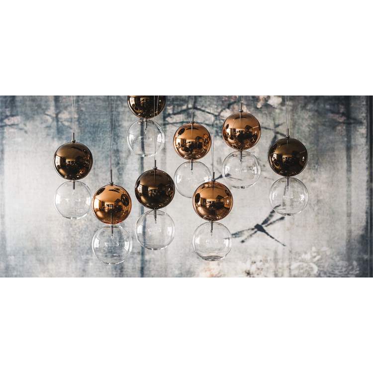 Colorful glass chandelier made in Italy by Cattelan Italia