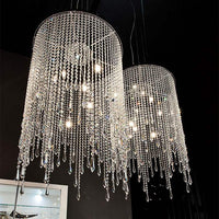 contemporary glass Italian chandelier with black backdrop