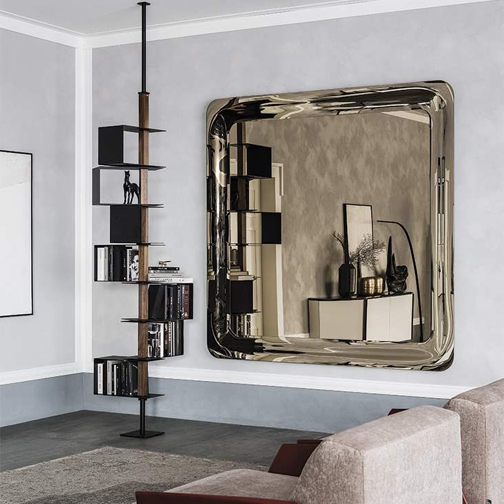 Large rectangular mirror made in Italy by Cattelan Italia