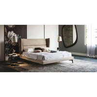 bedroom furnished with Italian furniture and mirror by Cattelan Italia