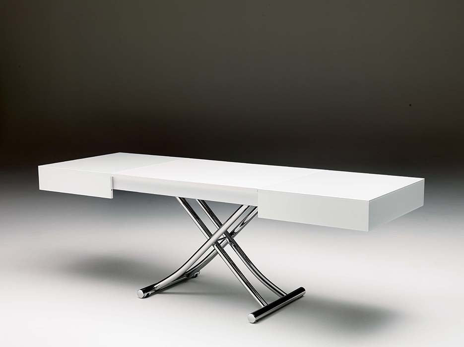 Box Coffee Table - by Ozzio Italia adjusted to dining table configuration
