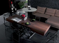 View of Box Legno T111 coffee table turned into dining table by Ozzio