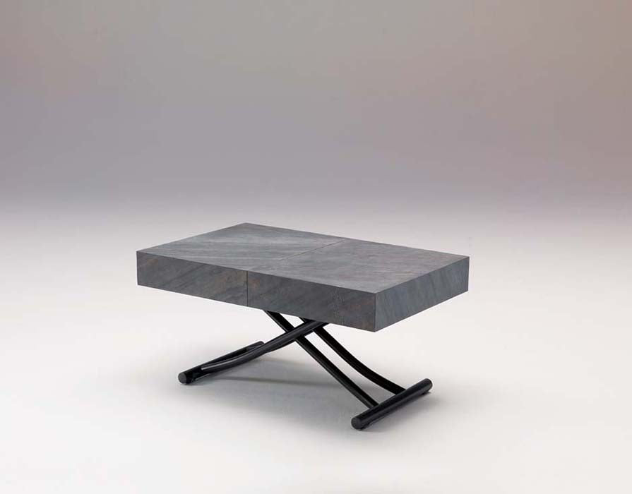 View of slightly raised Box Legno T111 coffee table by Ozzio