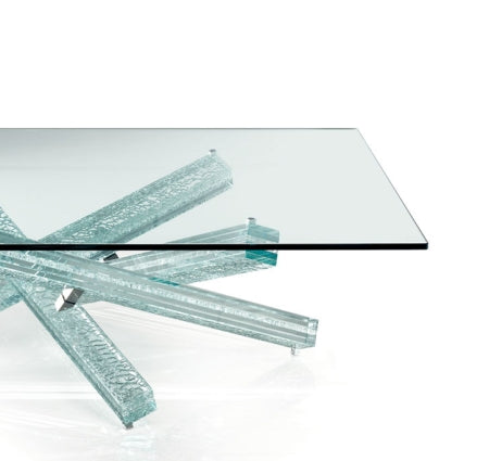 Mikado 40 Coffee Table with star shaped glass base