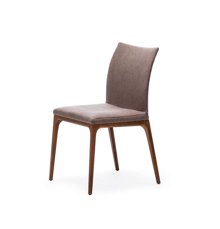 Front View of Chocolate leather Arcadia Chair designed by Cattelan