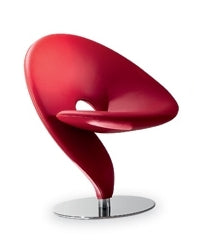Red Question Mark Dining chair with modern styling by Tonon