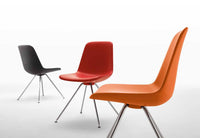 Step 904 Chairs in red, black, and orange