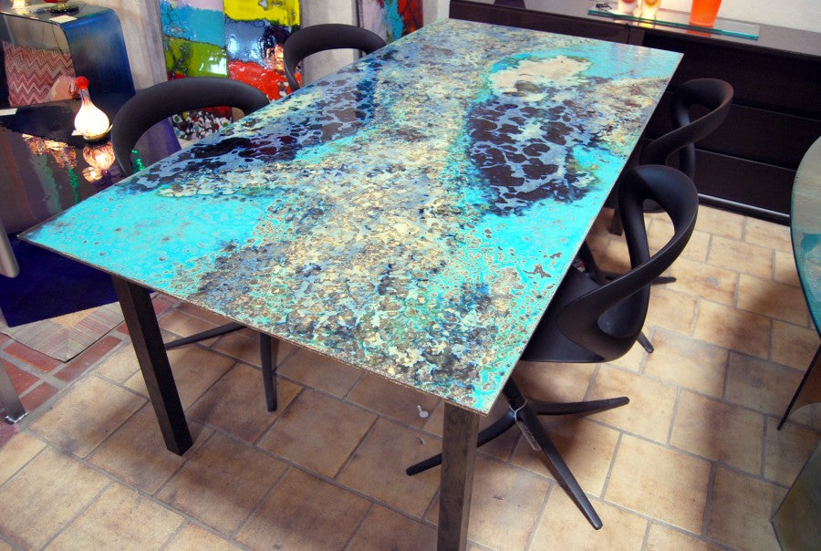 Modern Art Lava Stone Dining Table Collection - italydesign.com