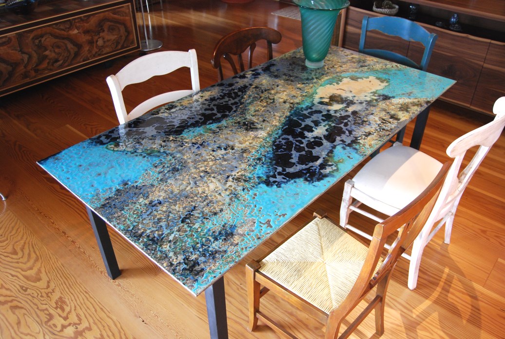 Modern Art Lava Stone Dining Table Collection - italydesign.com