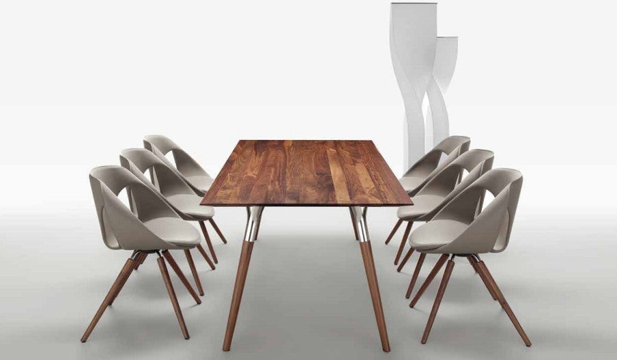 Long view of Italian dining table