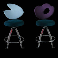 Il Loft bar stools in blue and purple