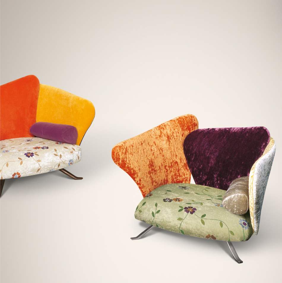 small padded chair made for children in Italy