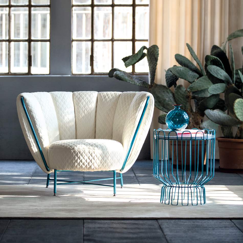 High end modern occasional chair by Il Loft made in Italy