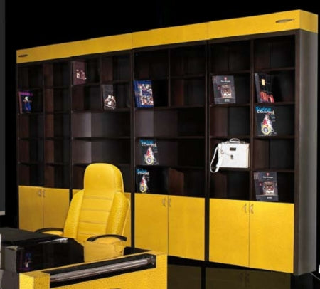 Yellow and black Italian executive desk made in Italy