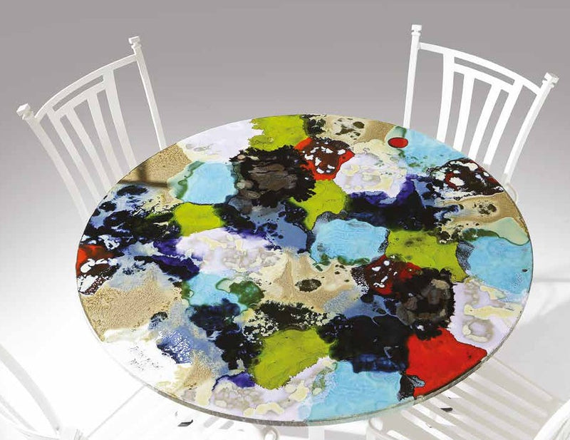 Ceramic Stone  Modern Art Round Dining Table Collection