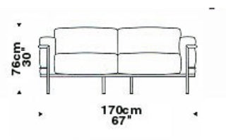 Le Corbusier 2 Seat Sofa Article 932 - italydesign.com