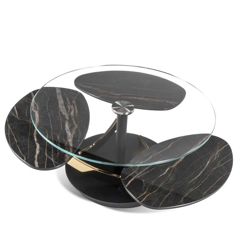 Luxury italian coffee table with varied levels of table top