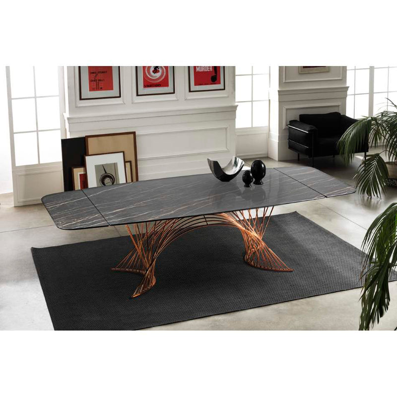 La Tour - Expandable  dining table modern style with Ceramic  top made in Italy by NAOS