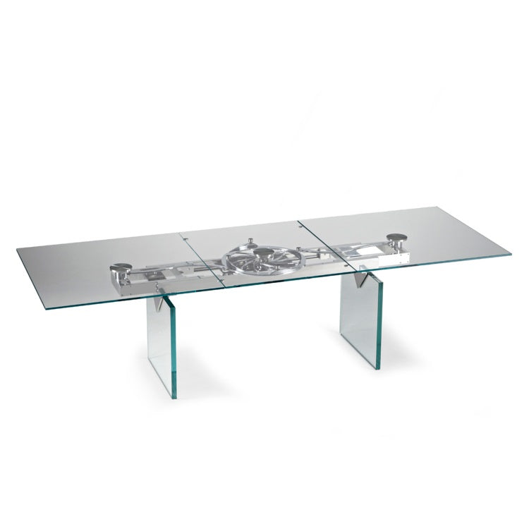 Architectural Expandable Glass  table  made in Italy by NAOS
