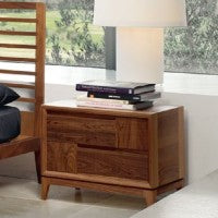 Toscano Nighstand - Modern solid walnut nightstand made in Italy by Italydesign