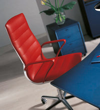 Verona Executive Office Chair - with red leather