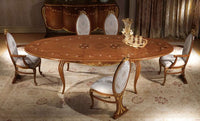 Vanity extendible oval table TA51