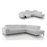 White leather Sorrento Sectional | italydesign.com