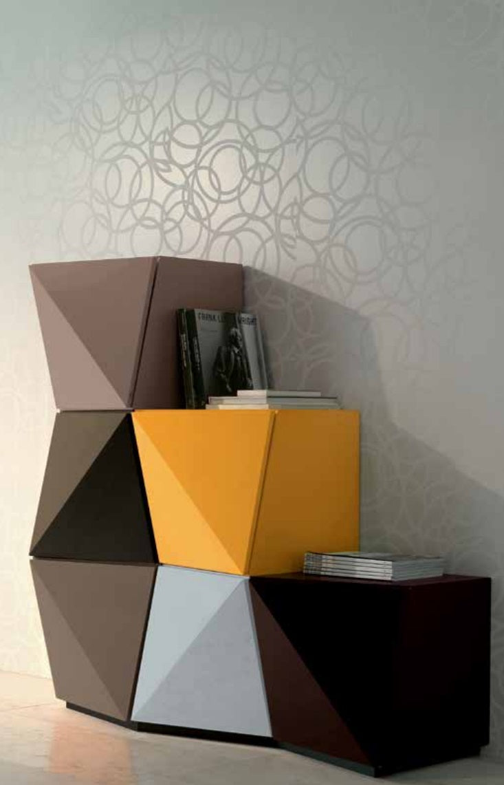 Origami - colorful Italian storage cabinets