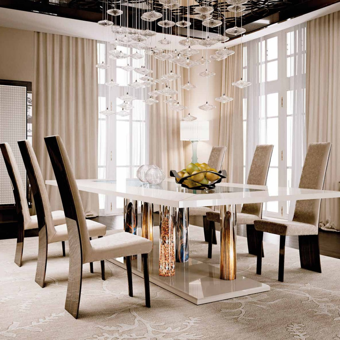 Italian dining room full of luxury furniture