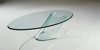 Tau 40 - Luxury coffee table made from clear glass in Italy by Reflex