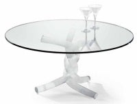 Torsades 40 - Luxury coffee table with murano glass base by Reflex