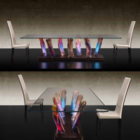 Sassi 72 Special dining table viewed from the long side and short side