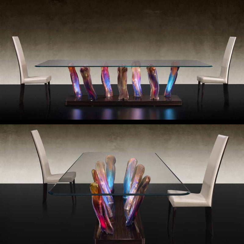 Sassi 72 Special dining table viewed from the long side and short side